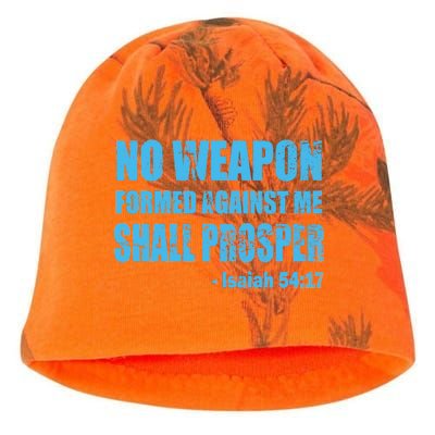 No Weapon Formed Against Me Shall Prosper Isaiah Kati - Camo Knit Beanie