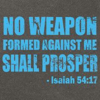 No Weapon Formed Against Me Shall Prosper Isaiah Cotton Canvas Backpack