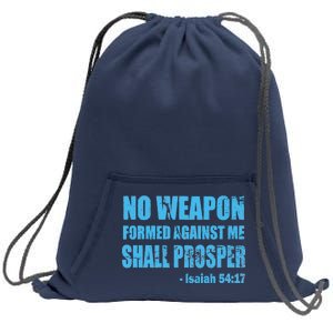 No Weapon Formed Against Me Shall Prosper Isaiah Sweatshirt Cinch Pack Bag