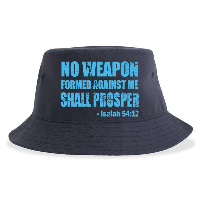 No Weapon Formed Against Me Shall Prosper Isaiah Sustainable Bucket Hat