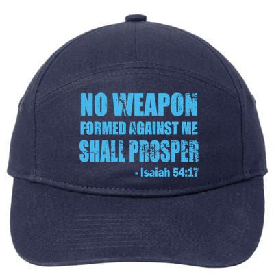 No Weapon Formed Against Me Shall Prosper Isaiah 7-Panel Snapback Hat