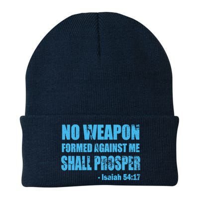 No Weapon Formed Against Me Shall Prosper Isaiah Knit Cap Winter Beanie