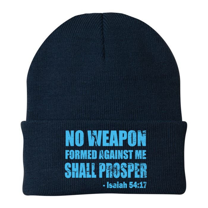 No Weapon Formed Against Me Shall Prosper Isaiah Knit Cap Winter Beanie