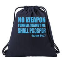 No Weapon Formed Against Me Shall Prosper Isaiah Drawstring Bag