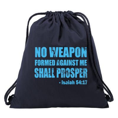 No Weapon Formed Against Me Shall Prosper Isaiah Drawstring Bag