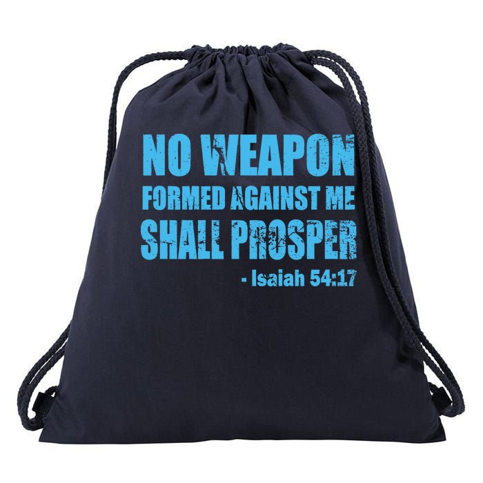 No Weapon Formed Against Me Shall Prosper Isaiah Drawstring Bag