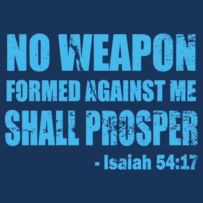 No Weapon Formed Against Me Shall Prosper Isaiah Drawstring Bag