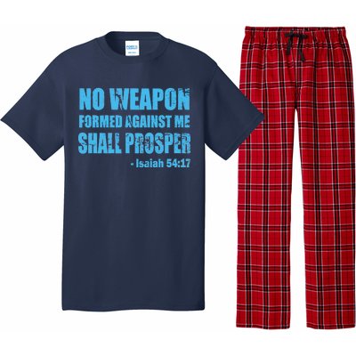 No Weapon Formed Against Me Shall Prosper Isaiah Pajama Set