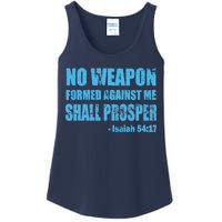 No Weapon Formed Against Me Shall Prosper Isaiah Ladies Essential Tank