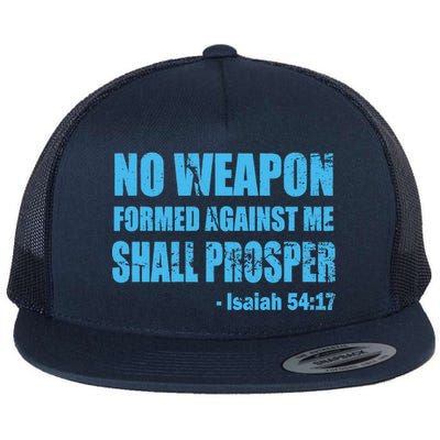 No Weapon Formed Against Me Shall Prosper Isaiah Flat Bill Trucker Hat