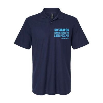 No Weapon Formed Against Me Shall Prosper Isaiah Softstyle Adult Sport Polo