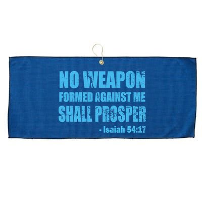 No Weapon Formed Against Me Shall Prosper Isaiah Large Microfiber Waffle Golf Towel