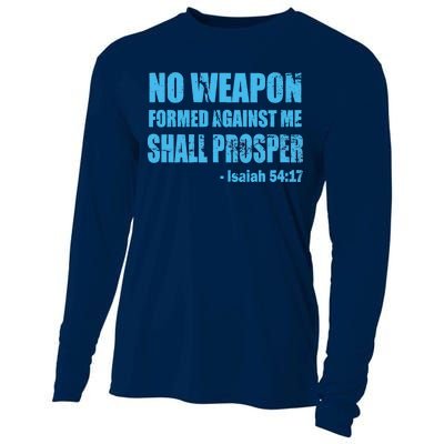 No Weapon Formed Against Me Shall Prosper Isaiah Cooling Performance Long Sleeve Crew