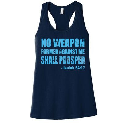 No Weapon Formed Against Me Shall Prosper Isaiah Women's Racerback Tank