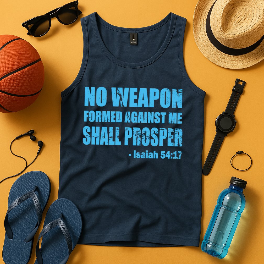 No Weapon Formed Against Me Shall Prosper Isaiah Tank Top