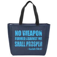 No Weapon Formed Against Me Shall Prosper Isaiah Zip Tote Bag