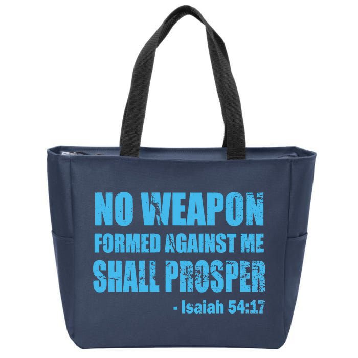 No Weapon Formed Against Me Shall Prosper Isaiah Zip Tote Bag