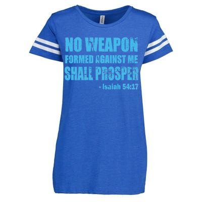 No Weapon Formed Against Me Shall Prosper Isaiah Enza Ladies Jersey Football T-Shirt