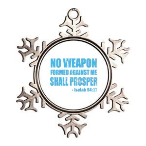 No Weapon Formed Against Me Shall Prosper Isaiah Metallic Star Ornament