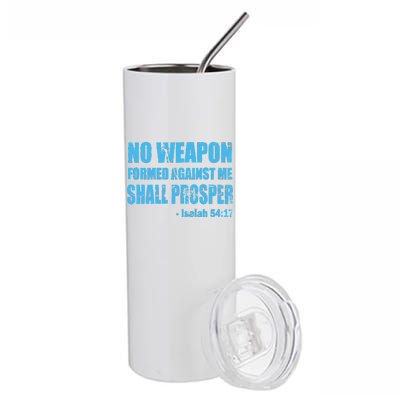 No Weapon Formed Against Me Shall Prosper Isaiah Stainless Steel Tumbler