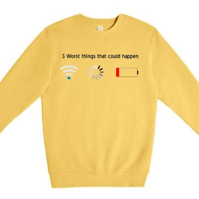 No WiFi No Battery Loading Geek Premium Crewneck Sweatshirt