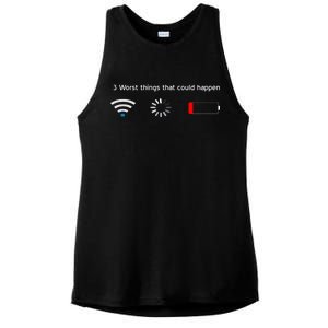 No WiFi No Battery Loading Geek Ladies PosiCharge Tri-Blend Wicking Tank