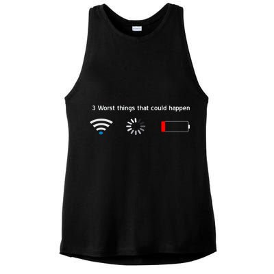 No WiFi No Battery Loading Geek Ladies PosiCharge Tri-Blend Wicking Tank