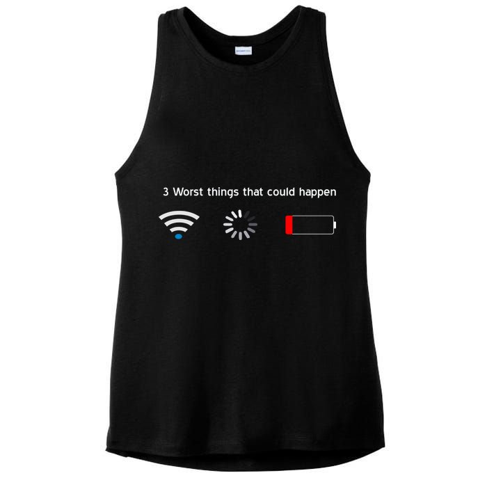 No WiFi No Battery Loading Geek Ladies PosiCharge Tri-Blend Wicking Tank