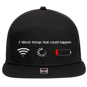 No WiFi No Battery Loading Geek 7 Panel Mesh Trucker Snapback Hat