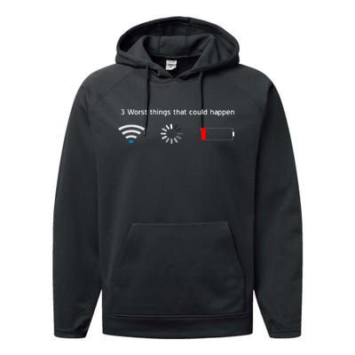 No WiFi No Battery Loading Geek Performance Fleece Hoodie