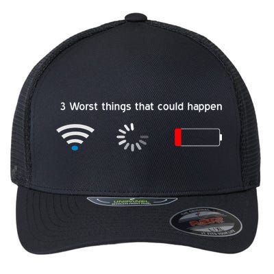 No WiFi No Battery Loading Geek Flexfit Unipanel Trucker Cap
