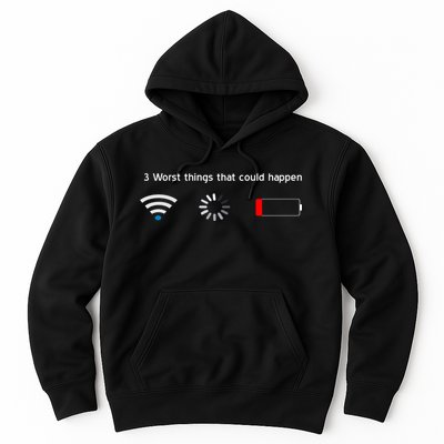 No WiFi No Battery Loading Geek Hoodie