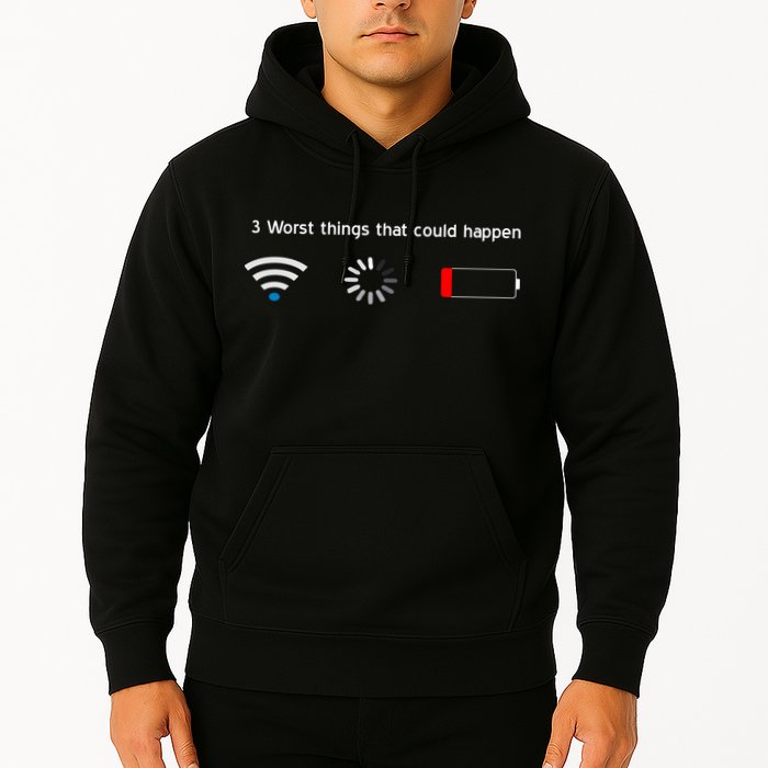 No WiFi No Battery Loading Geek Hoodie
