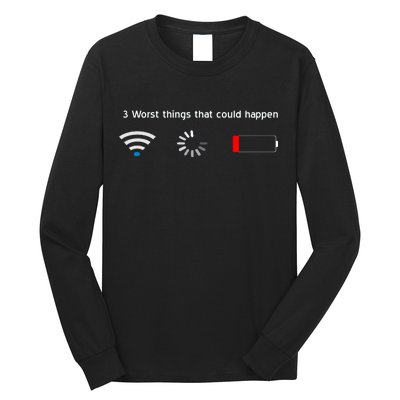 No WiFi No Battery Loading Geek Long Sleeve Shirt