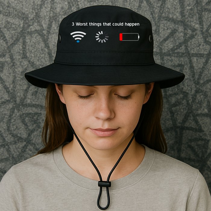 No WiFi No Battery Loading Geek Legacy Cool Fit Booney Bucket Hat
