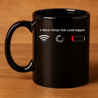 No WiFi No Battery Loading Geek 11oz C Handle Ceramic Mug
