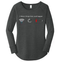 No WiFi No Battery Loading Geek Women's Perfect Tri Tunic Long Sleeve Shirt