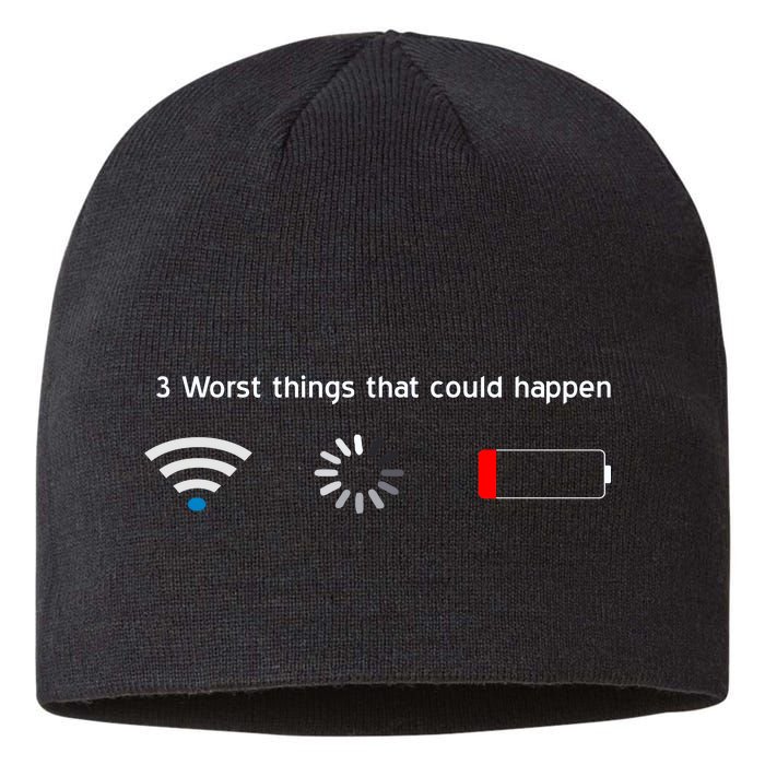 No WiFi No Battery Loading Geek Sustainable Beanie