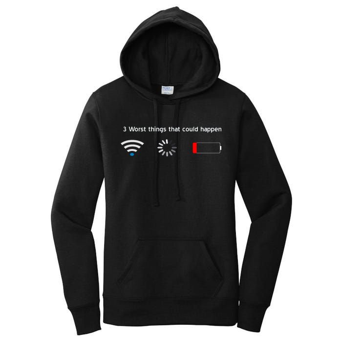 No WiFi No Battery Loading Geek Women's Pullover Hoodie