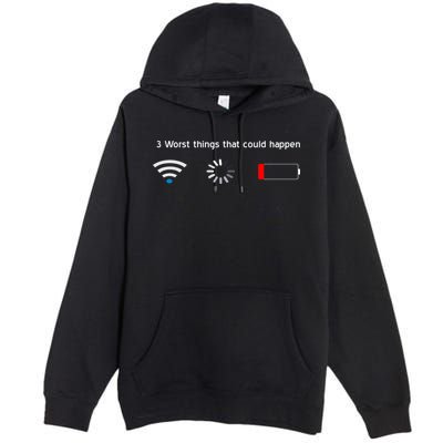 No WiFi No Battery Loading Geek Premium Pullover Hoodie