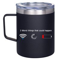 No WiFi No Battery Loading Geek 12oz Stainless Steel Coffee Mug