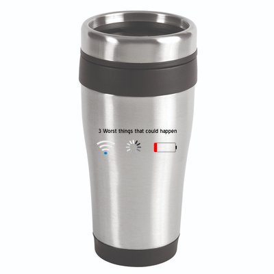 No WiFi No Battery Loading Geek 16oz Travel Tumbler