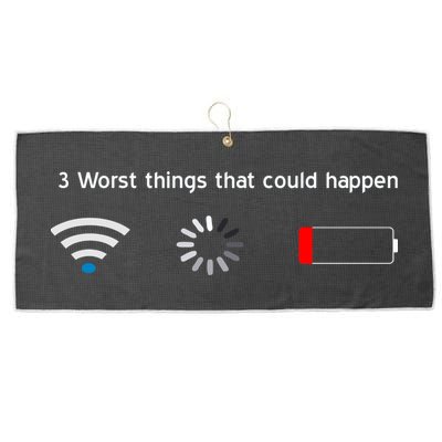 No WiFi No Battery Loading Geek Large Microfiber Waffle Golf Towel
