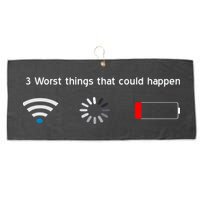 No WiFi No Battery Loading Geek Large Microfiber Waffle Golf Towel