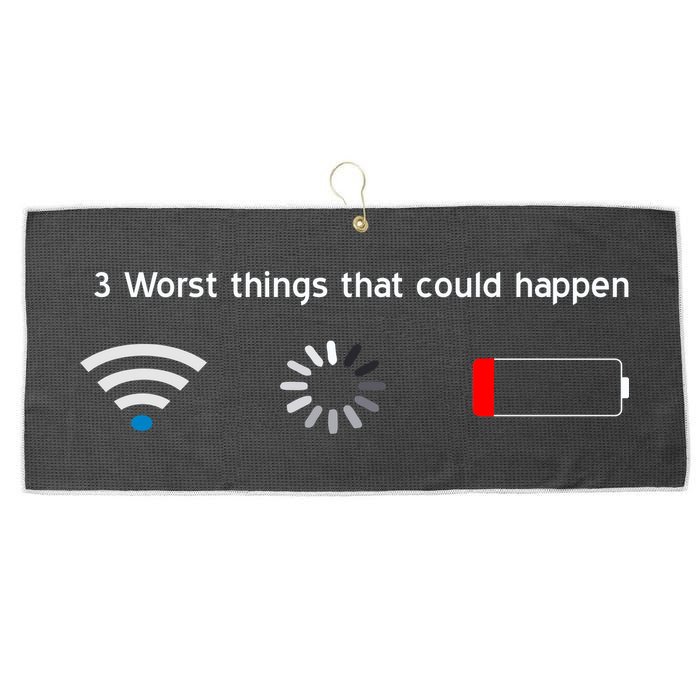 No WiFi No Battery Loading Geek Large Microfiber Waffle Golf Towel