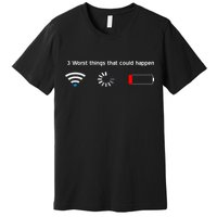 No WiFi No Battery Loading Geek Premium T-Shirt