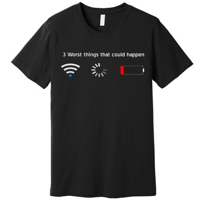 No WiFi No Battery Loading Geek Premium T-Shirt