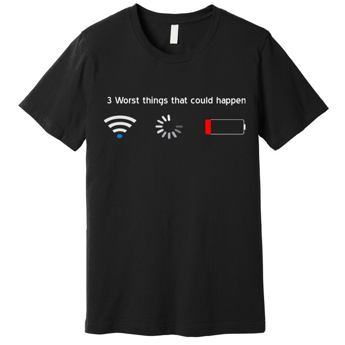 No WiFi No Battery Loading Geek Premium T-Shirt