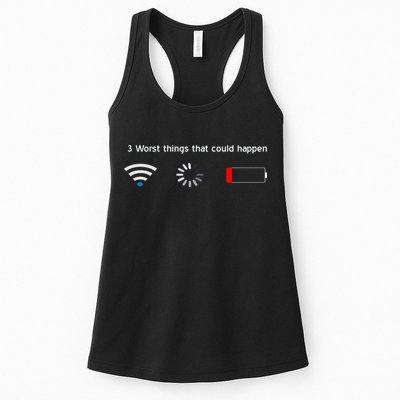 No WiFi No Battery Loading Geek Womens Tank Top