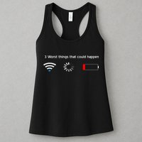 No WiFi No Battery Loading Geek Womens Tank Top